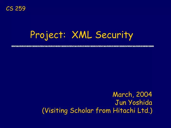 project xml security