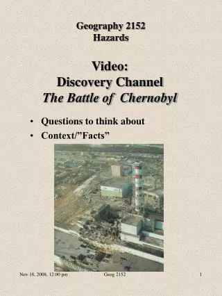 Video: Discovery Channel The Battle of Chernobyl