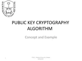 PUBLIC KEY CRYPTOGRAPHY ALGORITHM