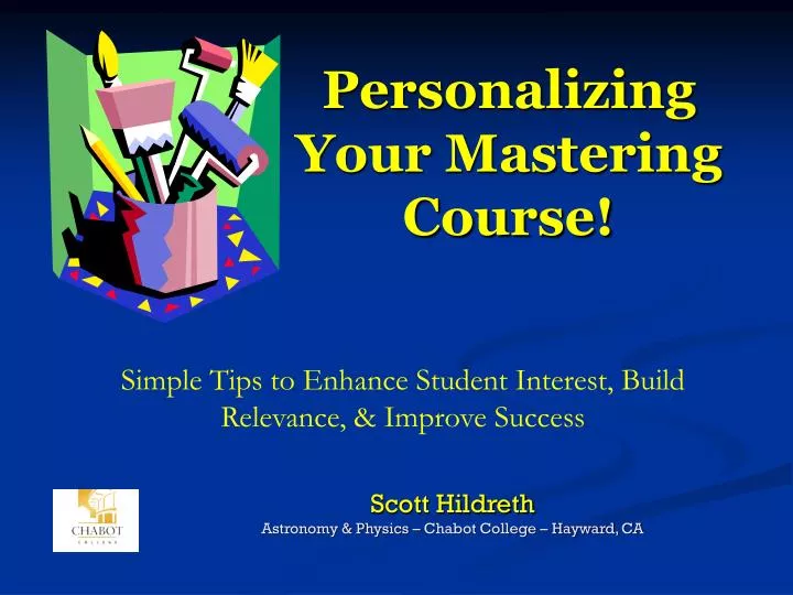 personalizing your mastering course