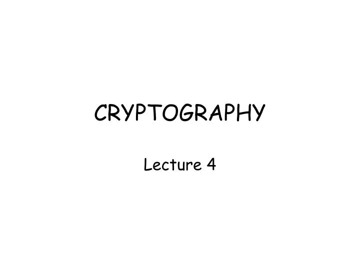 cryptography