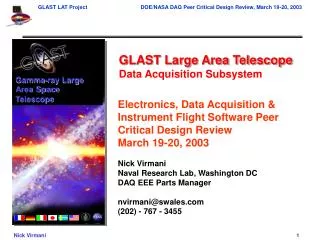 GLAST Large Area Telescope Data Acquisition Subsystem