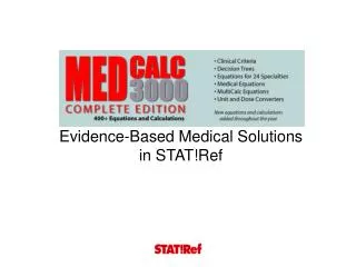 Evidence-Based Medical Solutions in STAT!Ref