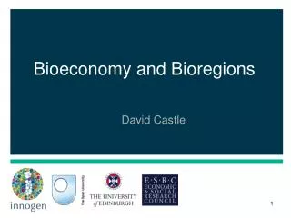 Bioeconomy and Bioregions