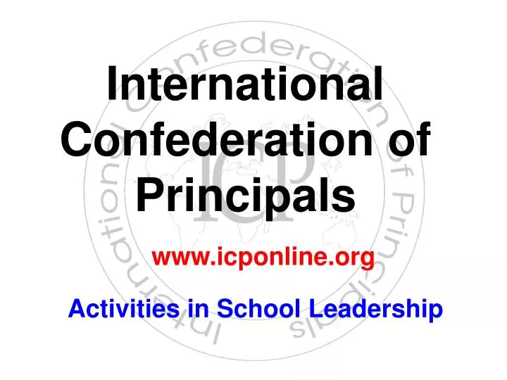 international confederation of principals