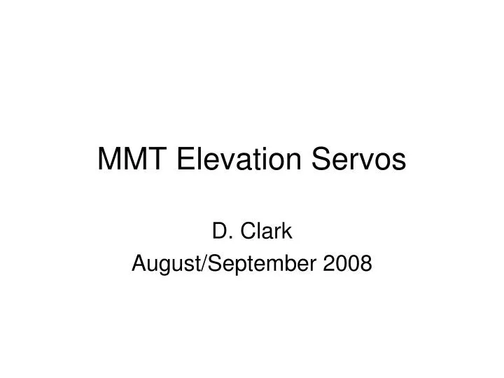 mmt elevation servos