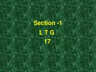 Section -1
