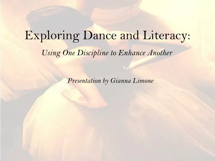 exploring dance and literacy