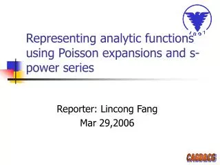 Representing analytic functions using Poisson expansions and s-power series