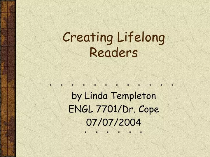 creating lifelong readers