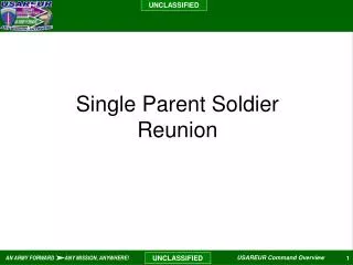 Single Parent Soldier Reunion