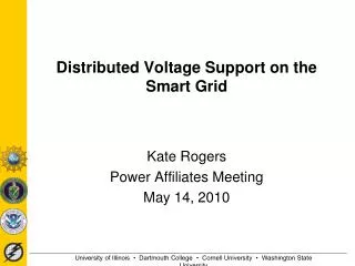 Distributed Voltage Support on the Smart Grid