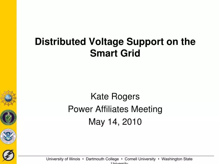 distributed voltage support on the smart grid