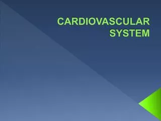 CARDIOVASCULAR SYSTEM