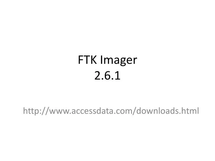 ftk imager 2 6 1