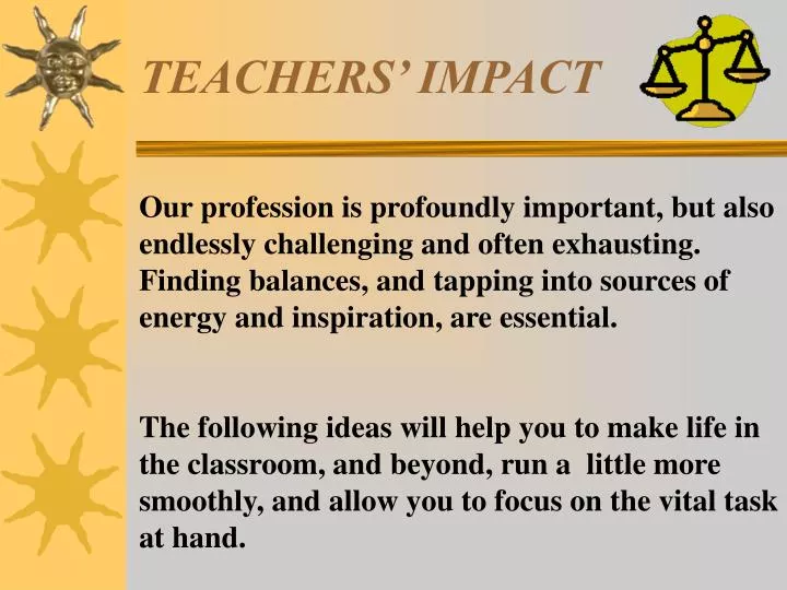 teachers impact