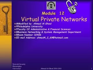 Module 12 Virtual Private Networks