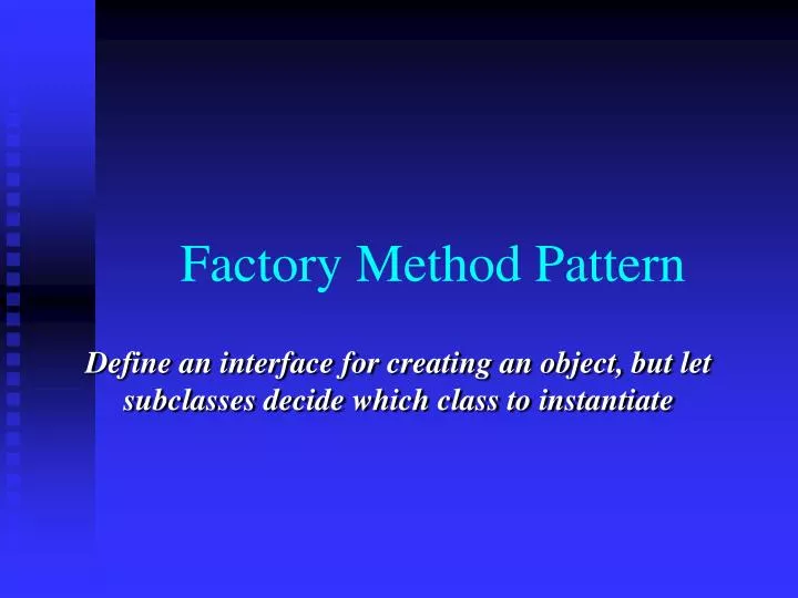 factory method pattern