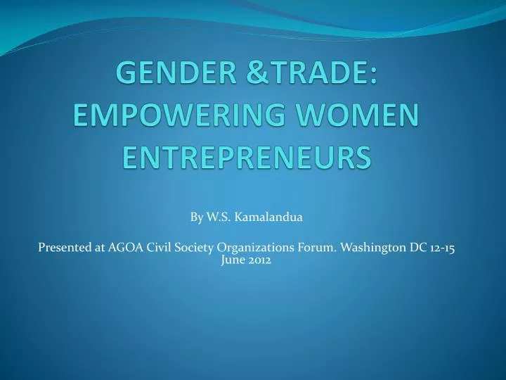 gender trade empowering women entrepreneurs
