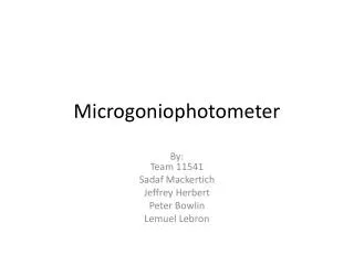 Microgoniophotometer