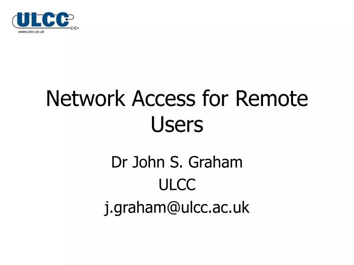 network access for remote users