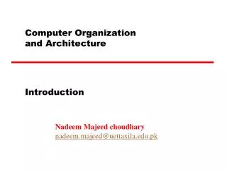 computer organization and architecture