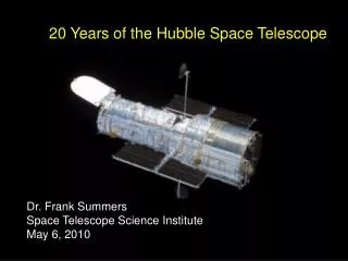 20 Years of the Hubble Space Telescope
