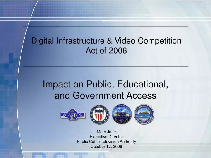 digital infrastructure video competition act of 2006