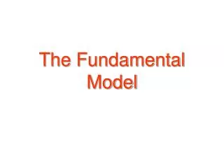 The Fundamental Model