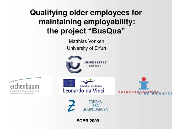 qualifying older employees for maintaining employability the project busqua