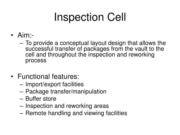 inspection cell