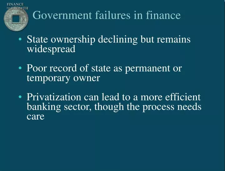 government failures in finance