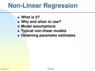 Non-Linear Regression