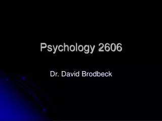 Psychology 2606