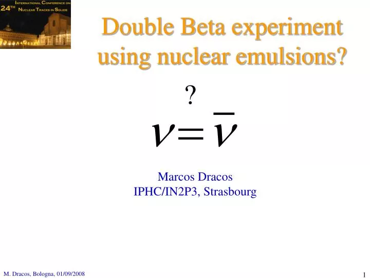 double beta experiment using nuclear emulsions