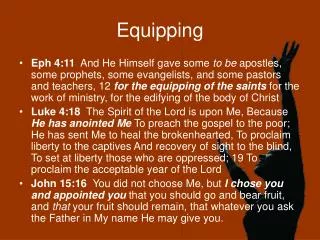 equipping