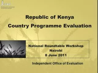 National Roundtable Workshop Nairobi 8 June 2011