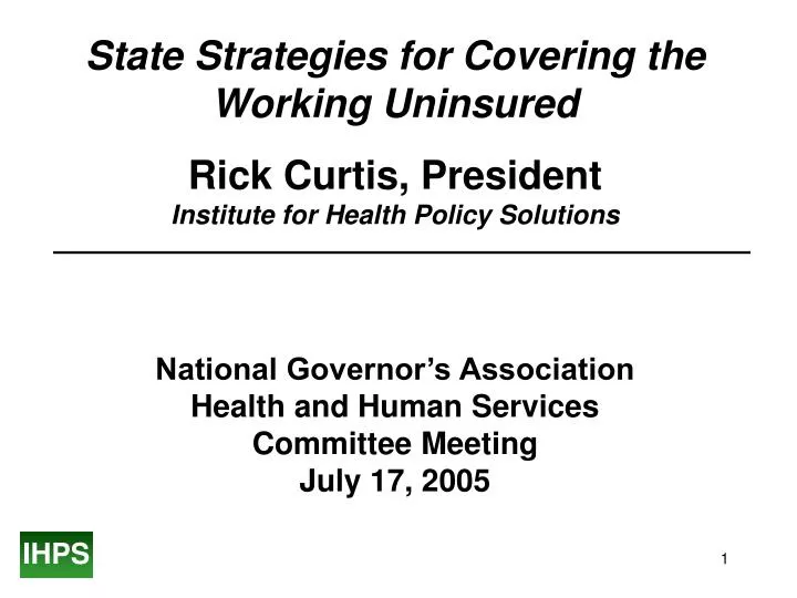 national governor s association health and human services committee meeting july 17 2005
