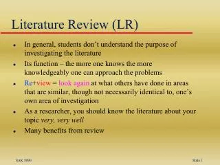 Literature Review (LR)