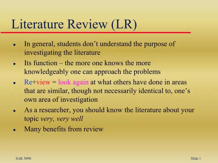 Ppt Literature Review Lr Powerpoint Presentation Free Download