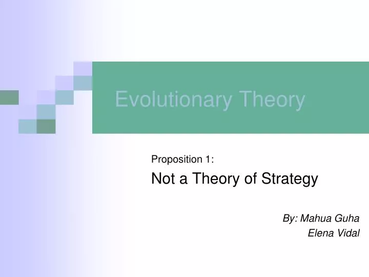 evolutionary theory