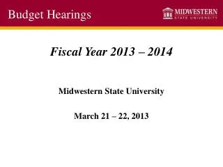 Budget Hearings