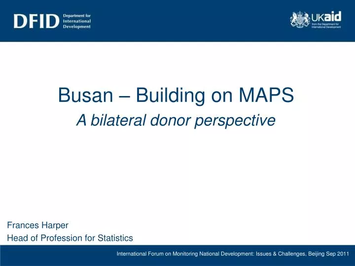 busan building on maps a bilateral donor perspective