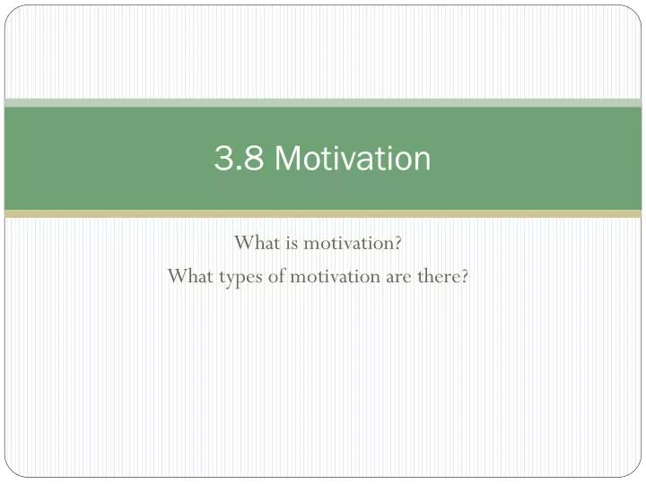 3 8 motivation