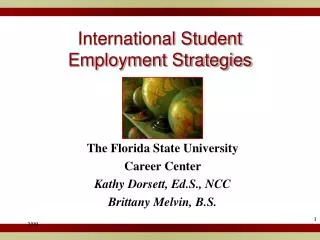 International Student Employment Strategies