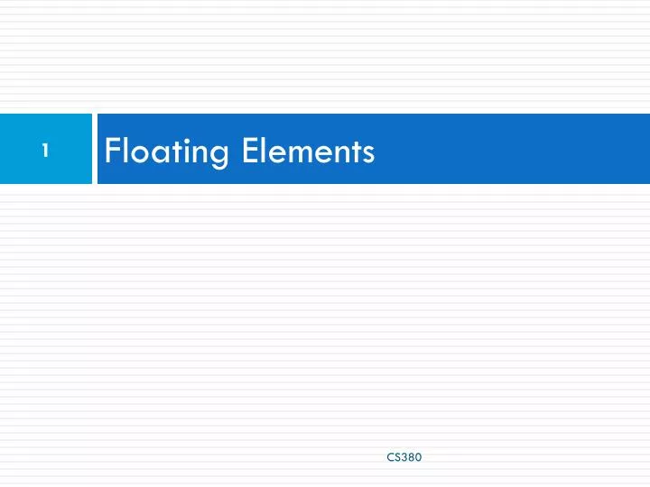 floating elements