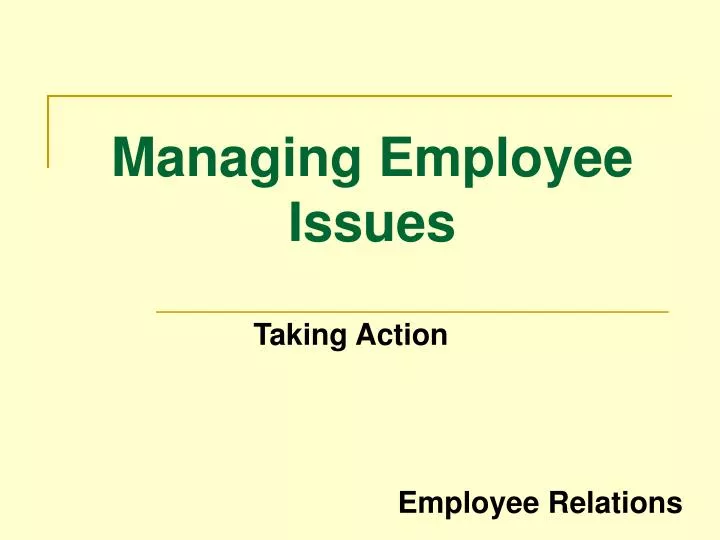 managing employee issues
