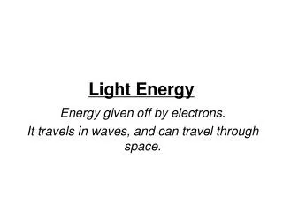 Light Energy