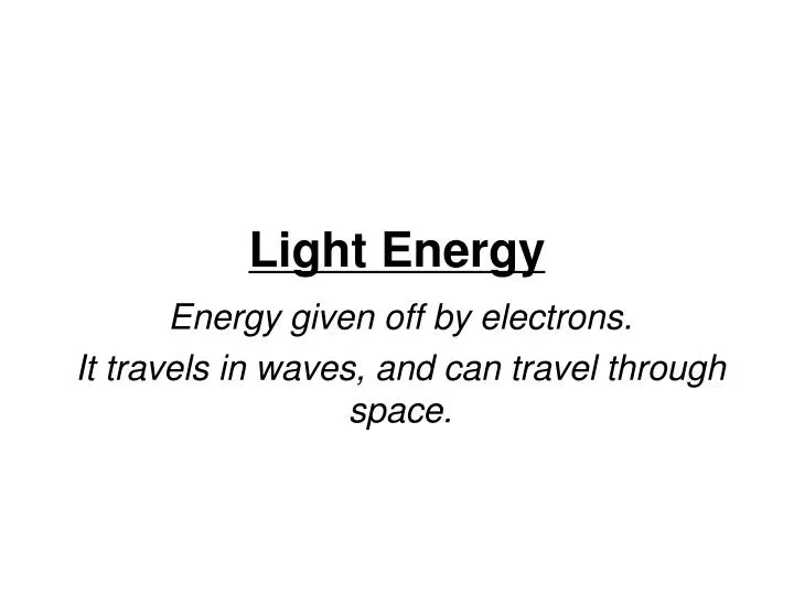 light energy