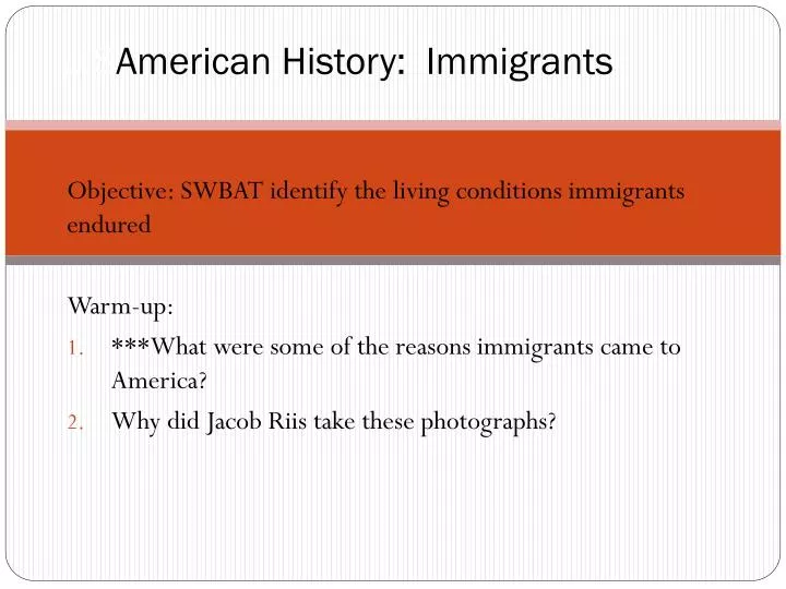 u s american history immigrants